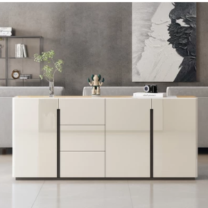 實木餐邊櫃儲物櫃 現代簡約廚房家用邊櫃置物酒櫃客廳靠牆櫥櫃