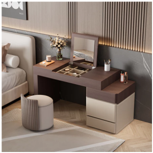 高級質感梳妝台 小戶型臥室輕奢翻蓋化妝桌
